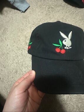 Lids official Black Baseball Cap playboy and Cherries women’s hat